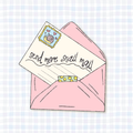 "send more snail mail" vinyl sticker