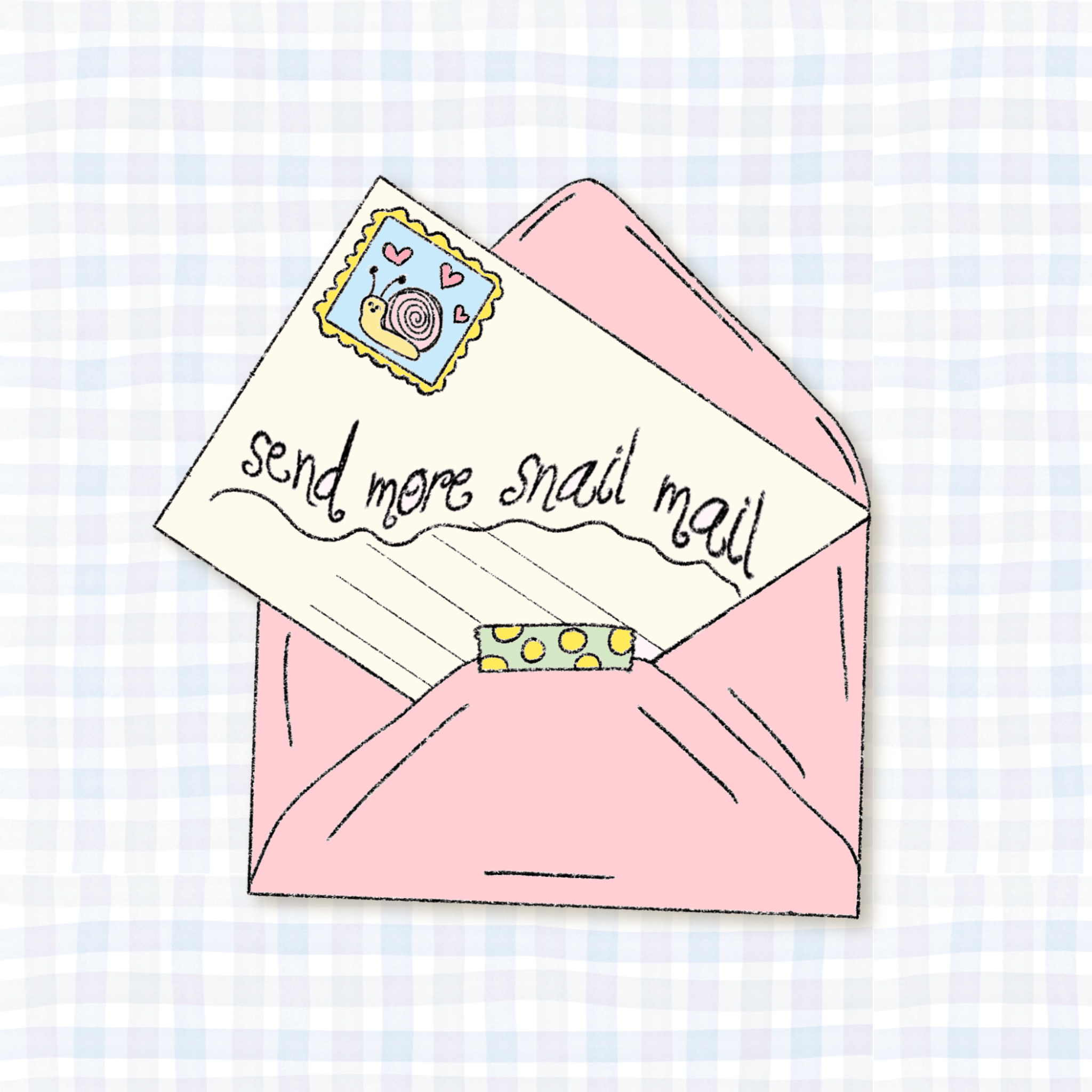 "send more snail mail" vinyl sticker