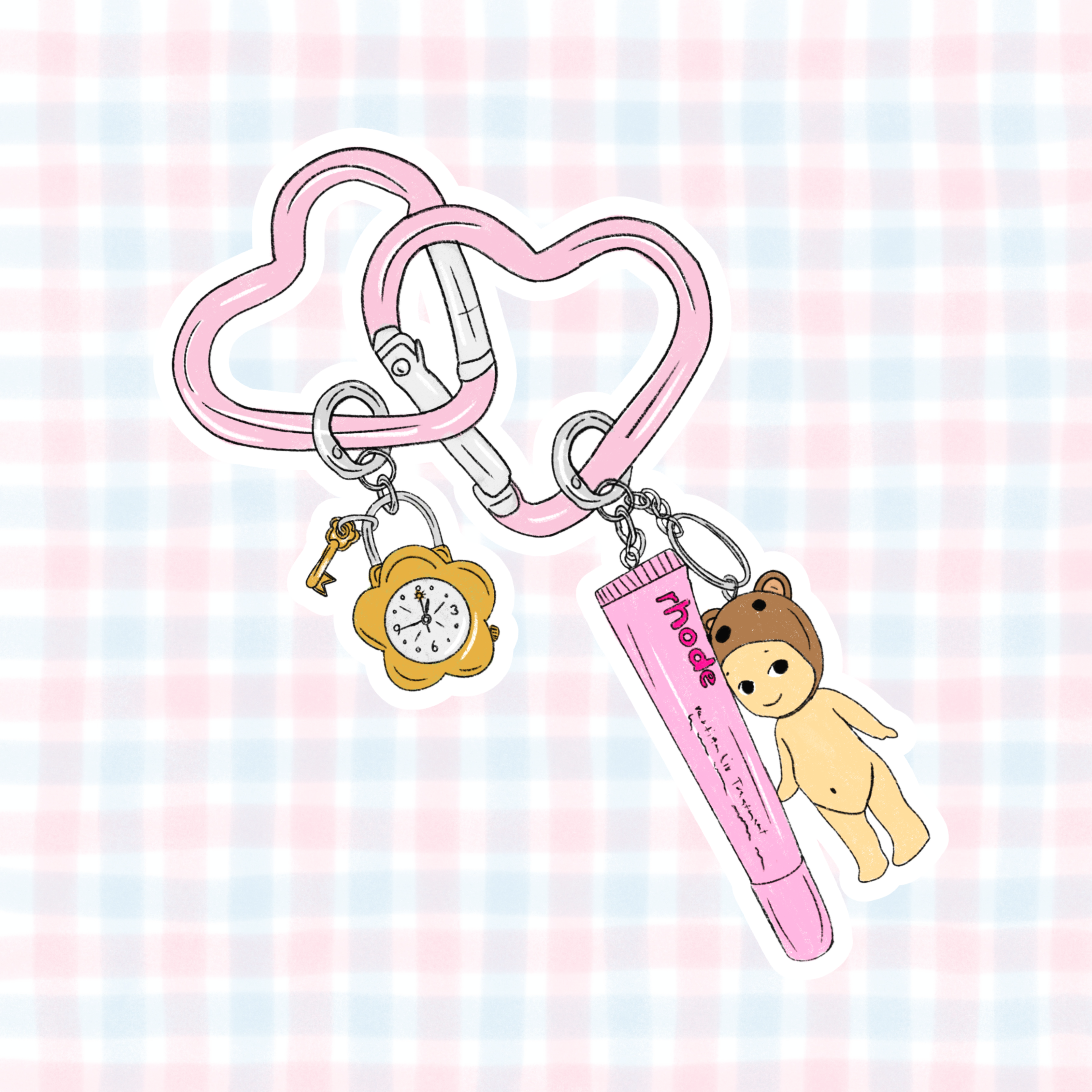 trinket girlie carabiner vinyl sticker