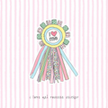 i love me! rosette ribbon vinyl sticker