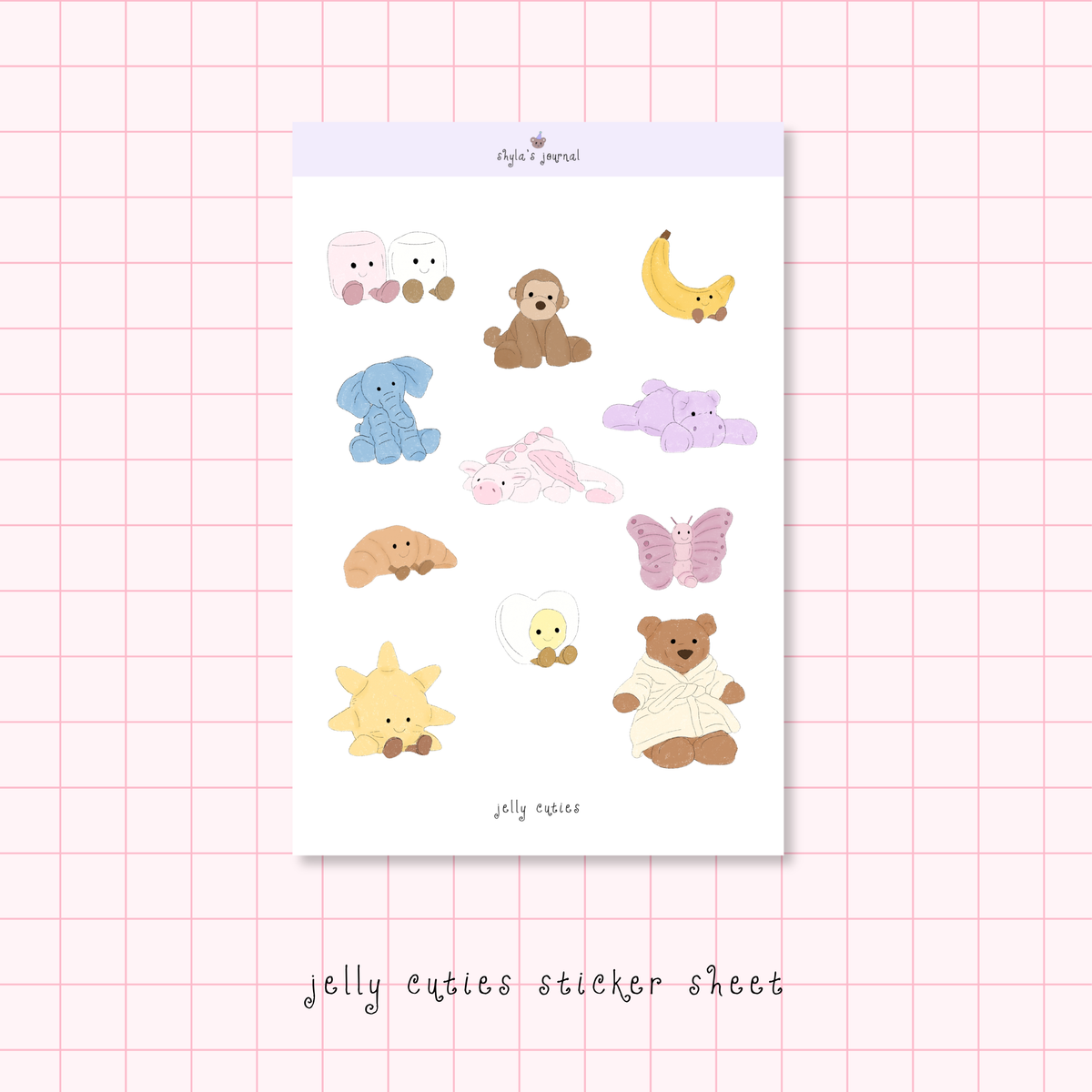jelly cuties sticker sheet
