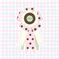 "crafty" prize ribbon rosette vinyl sticker