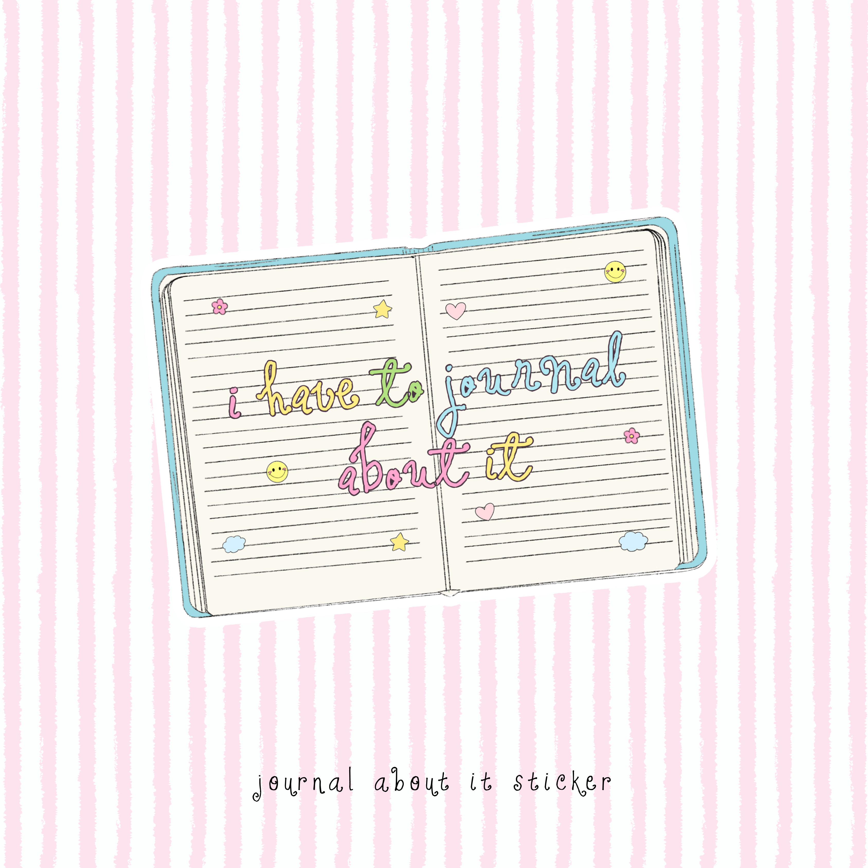 journal about it vinyl sticker
