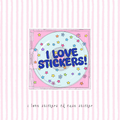 i love stickers! cd case vinyl sticker