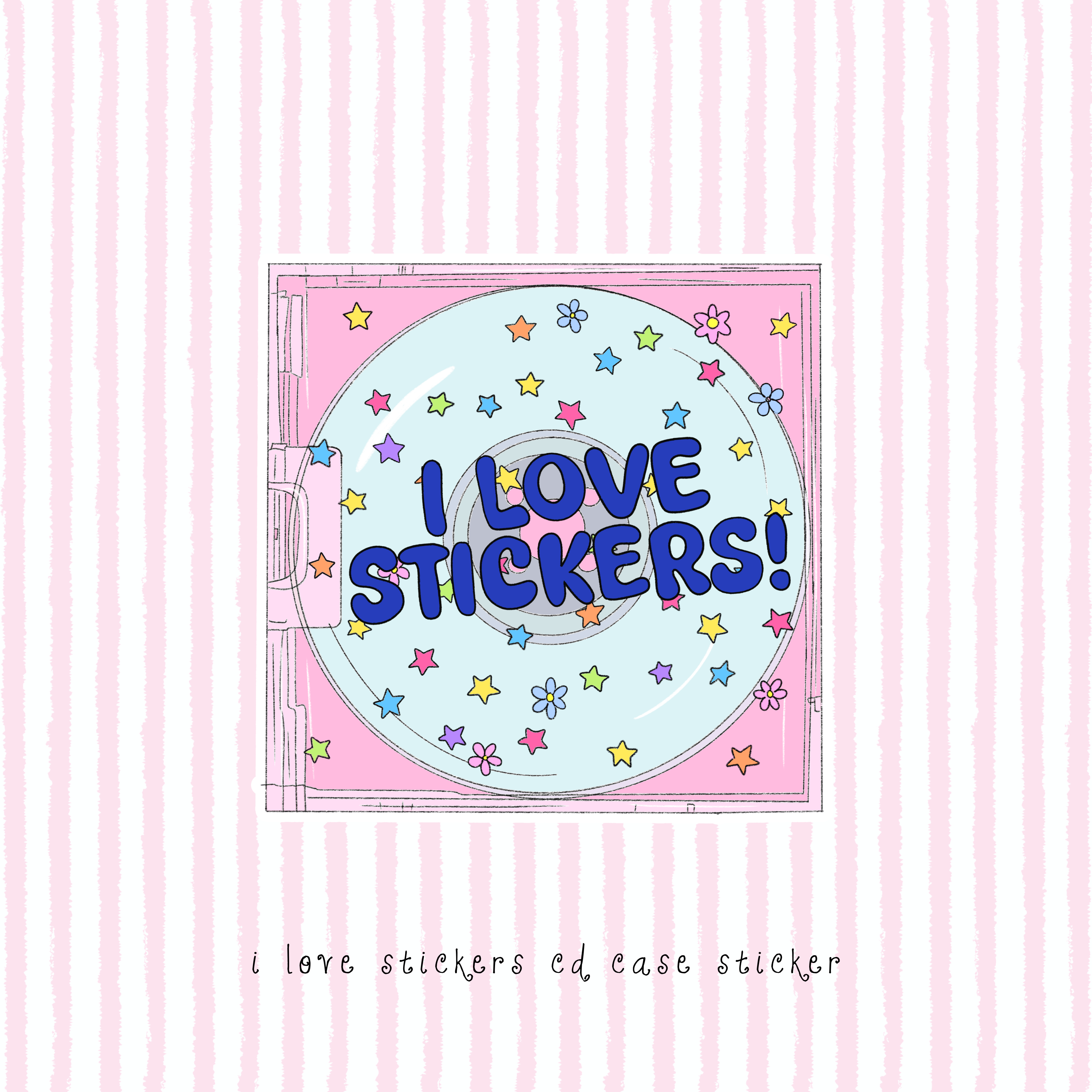 i love stickers! cd case vinyl sticker