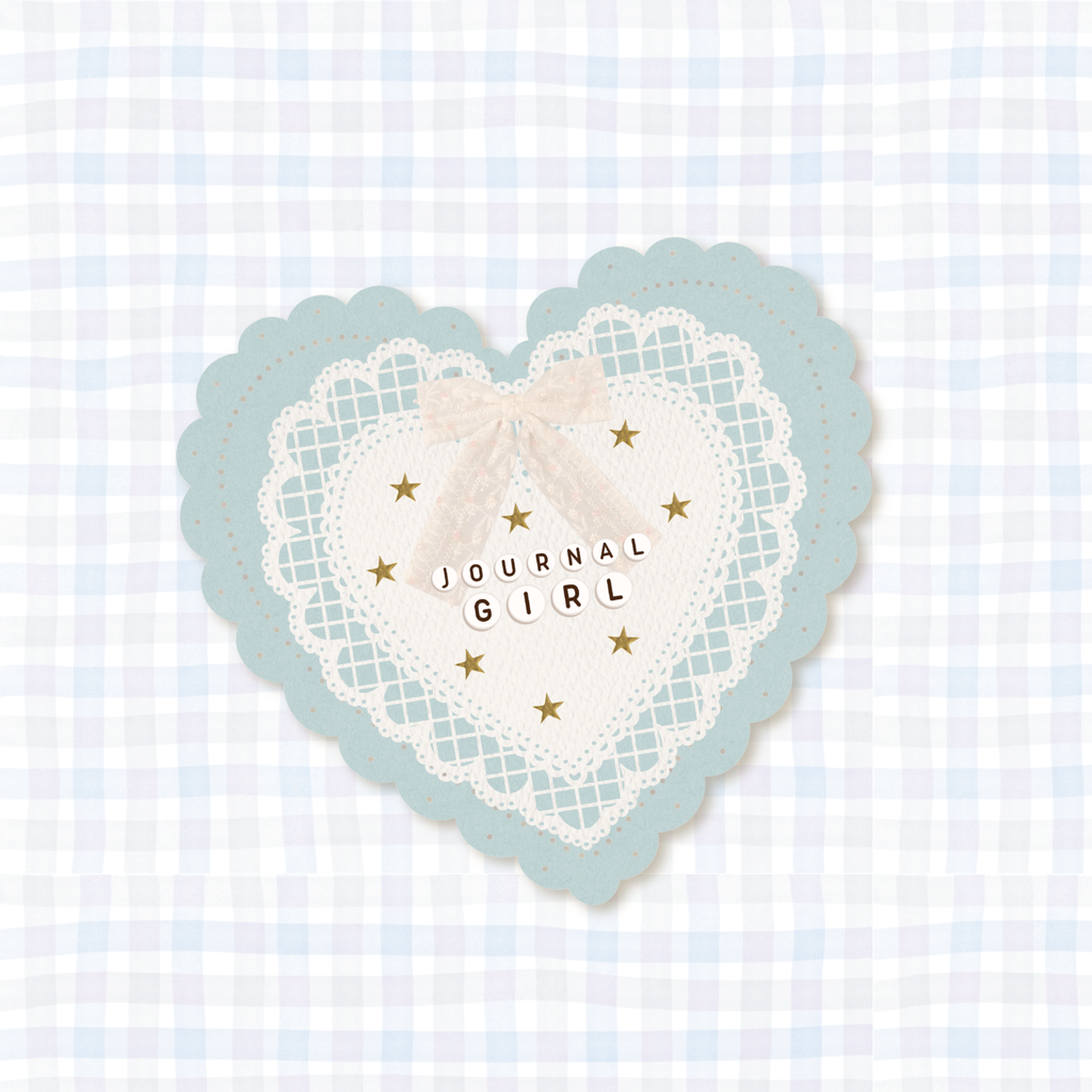 journal girl doily vinyl sticker