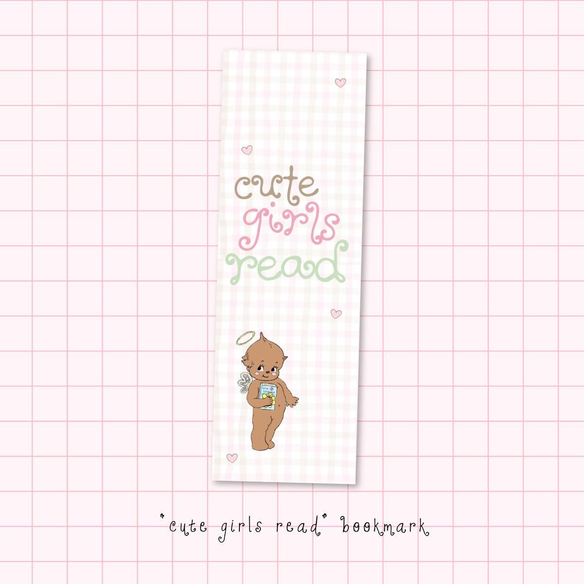 "cute girls read" kewpie bookmark
