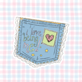 "i love being me!" vinyl sticker