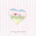 i love my journal! heart-shaped button pin
