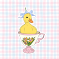 whimsical duckie vinyl sticker