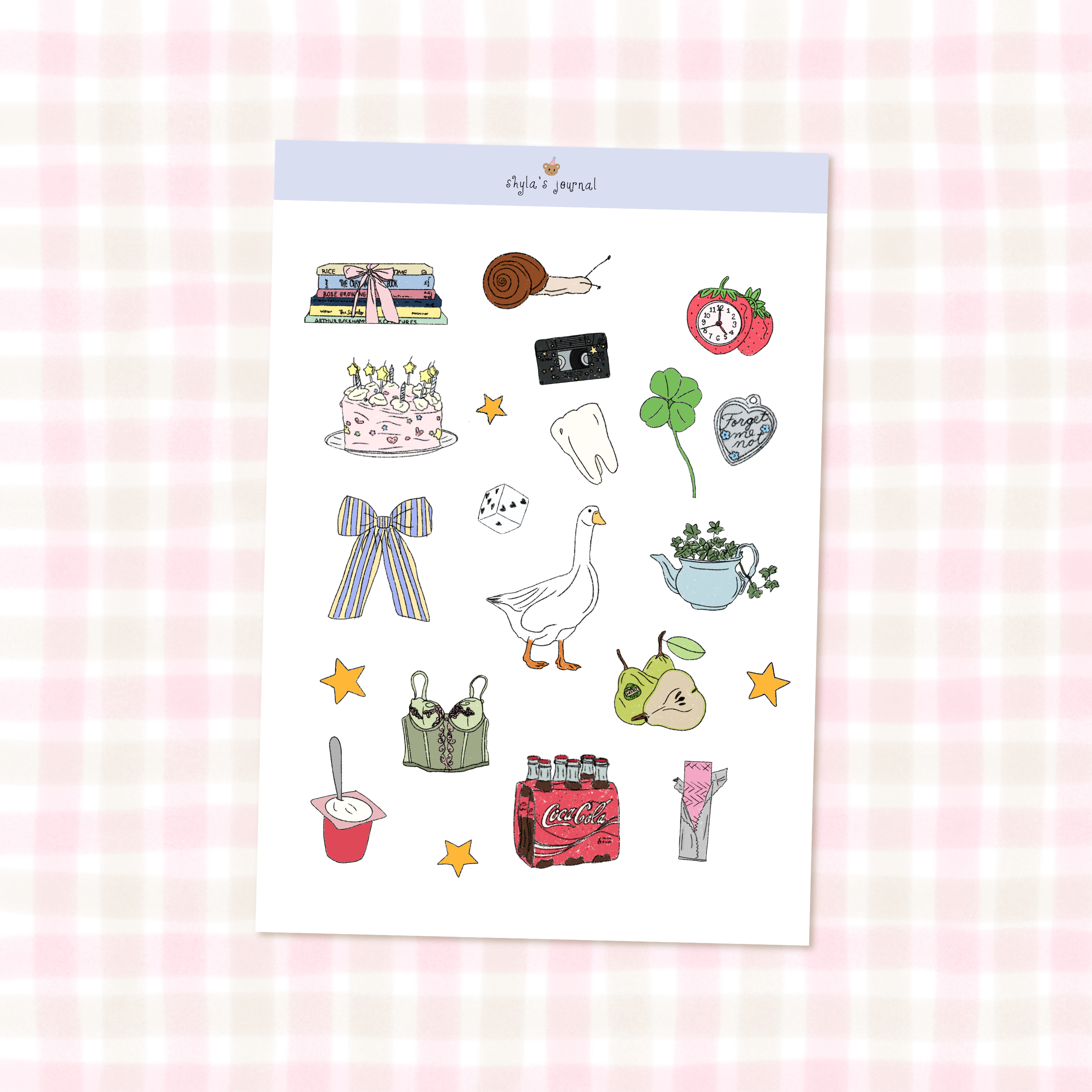 "whimsymaxxing" sticker sheet