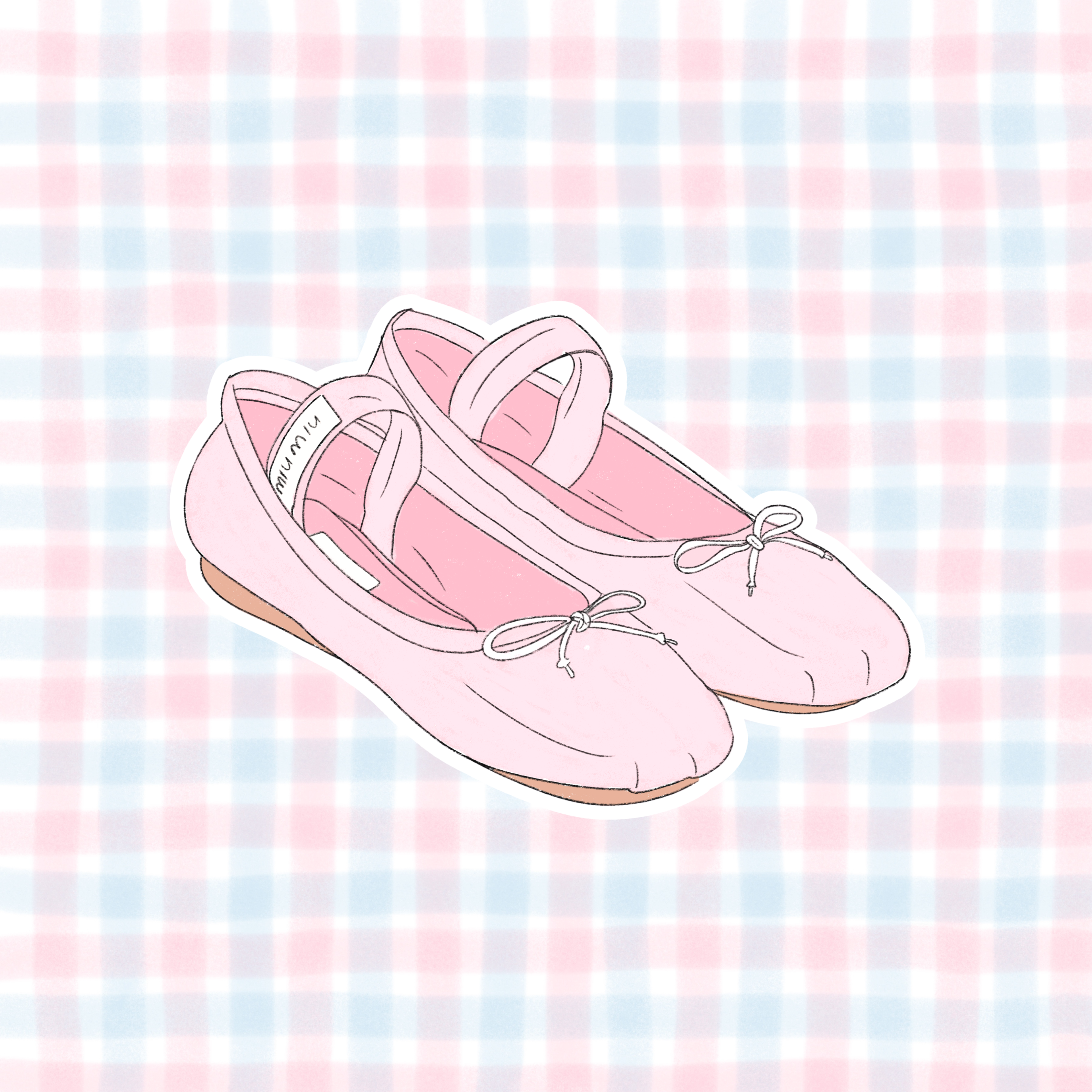 ballet slippers vinyl sticker