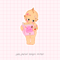 junk journal kewpie sticker