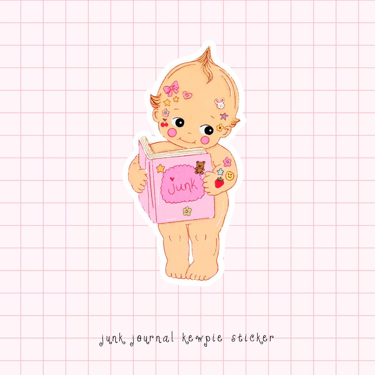 junk journal kewpie sticker