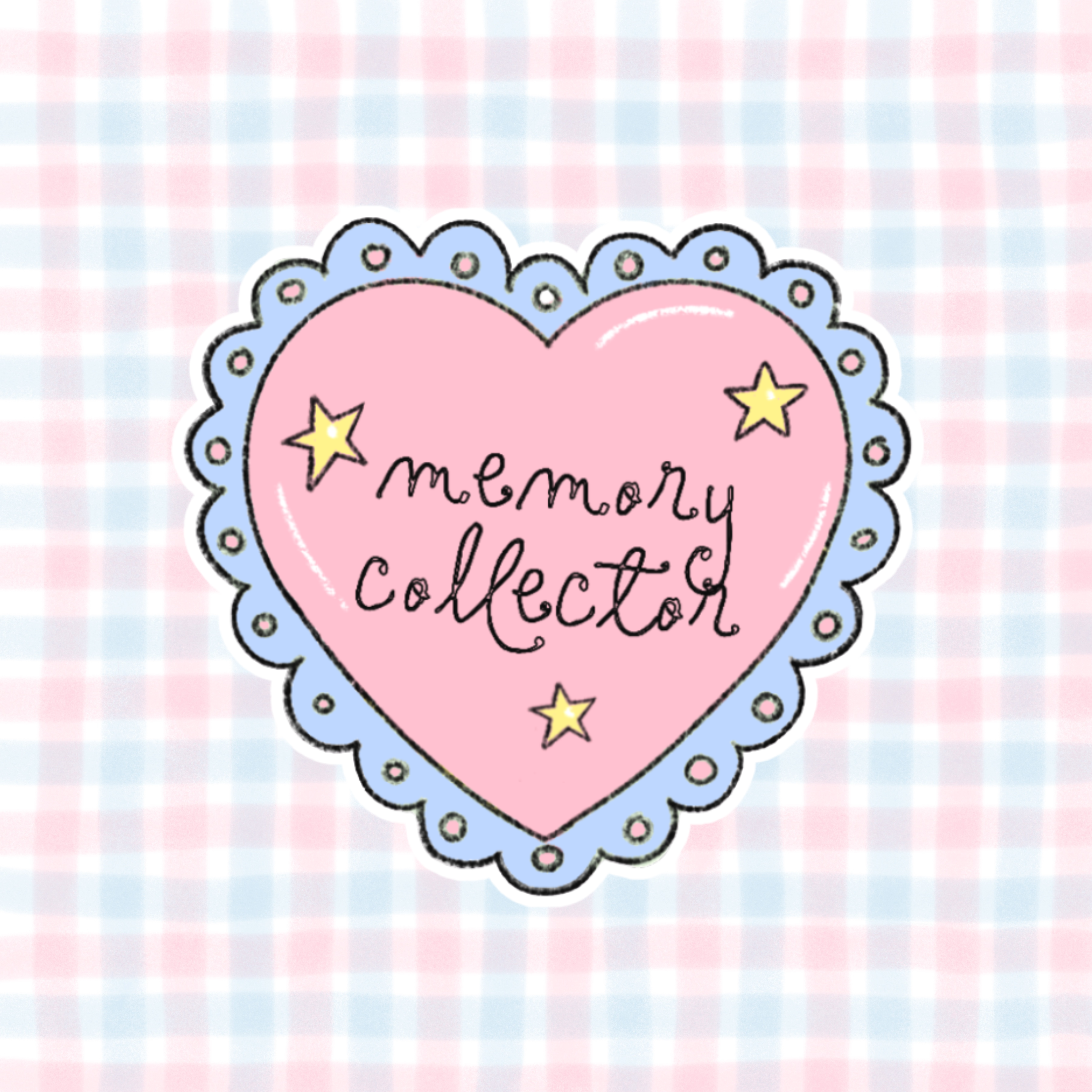 memory collector heart vinyl sticker