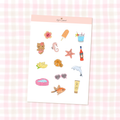 tropical girl sticker sheet