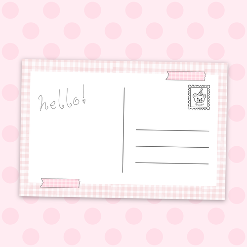 "everything will be okay" kitty double-sided postcard