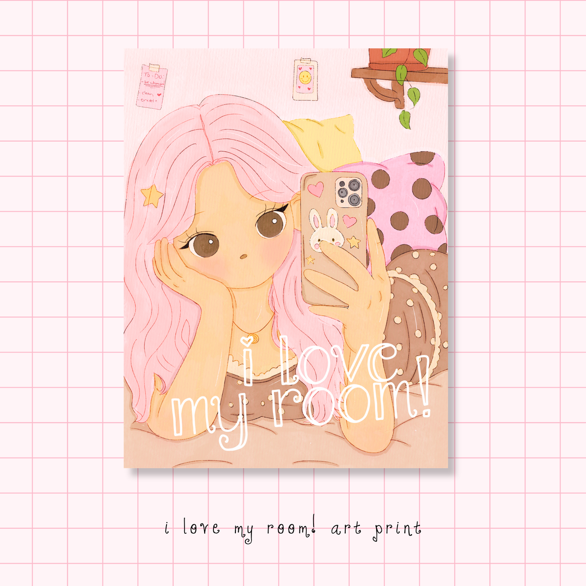 "i love my room!" art print