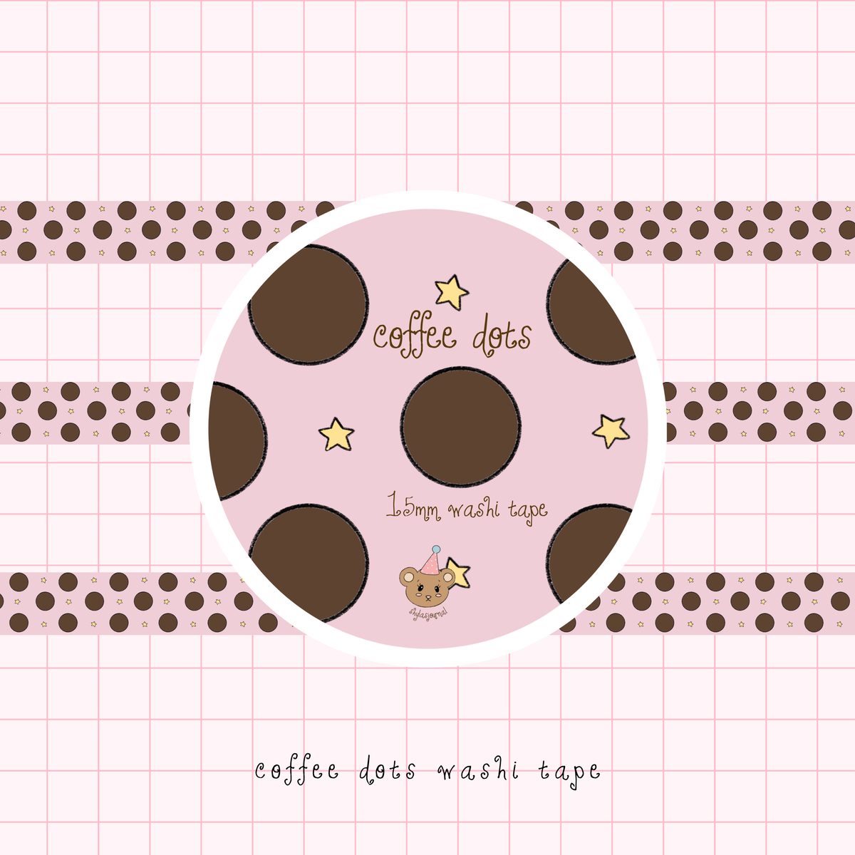coffee dots washi tape