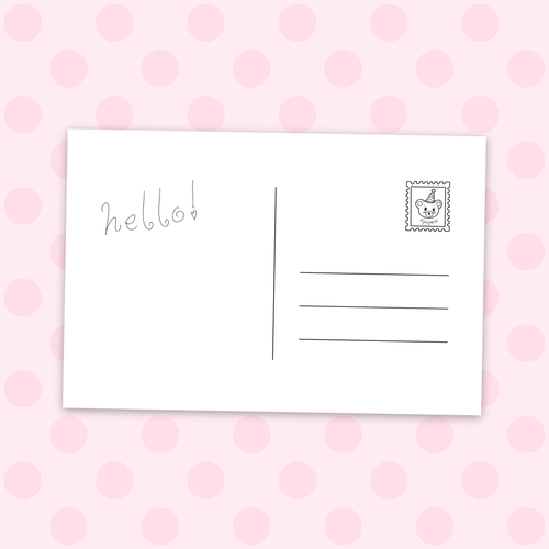 "i still have time" double-sided postcard