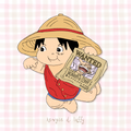 monkey d. luffy kewpie sticker