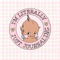 "just journaling" kewpie sticker