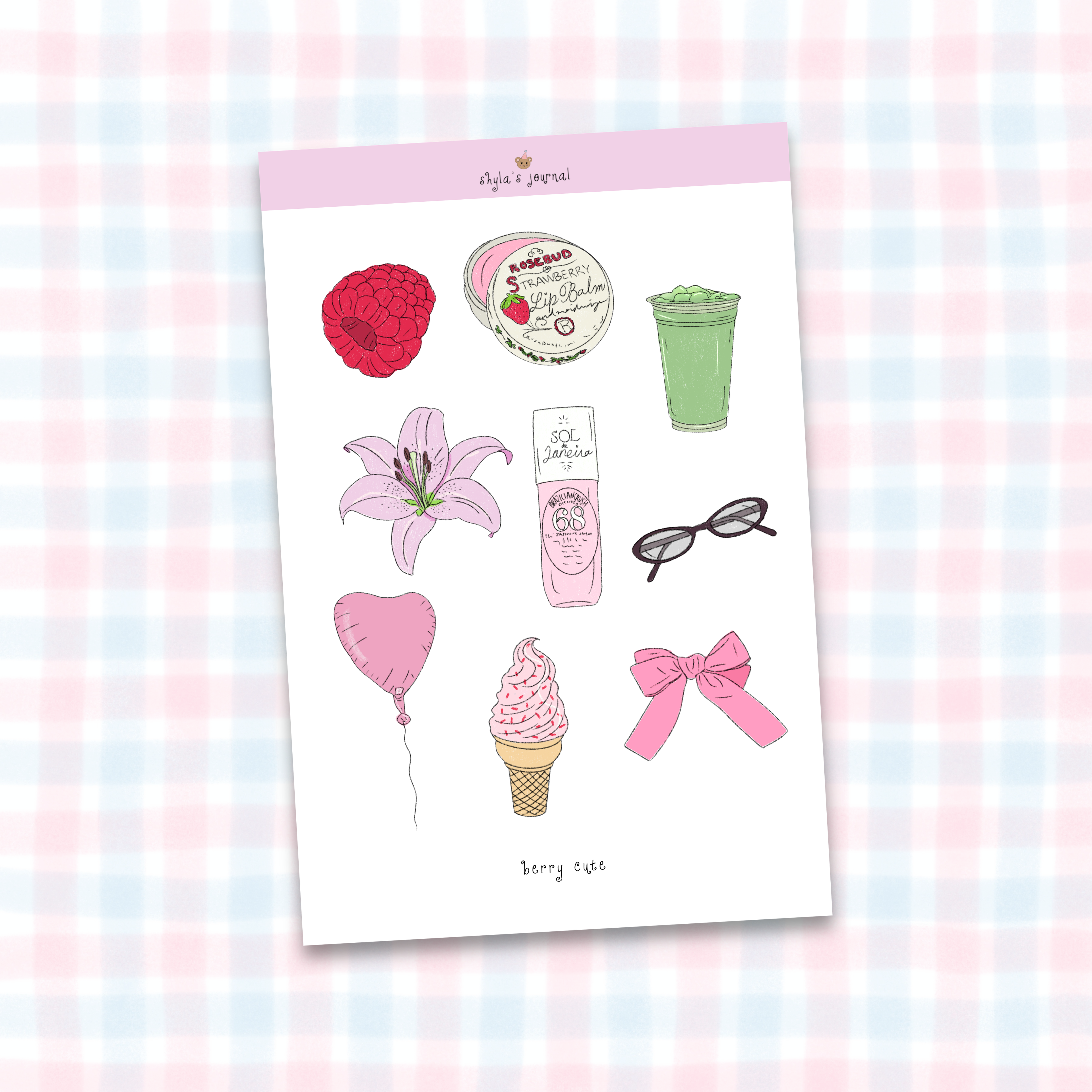 berry cute sticker sheet