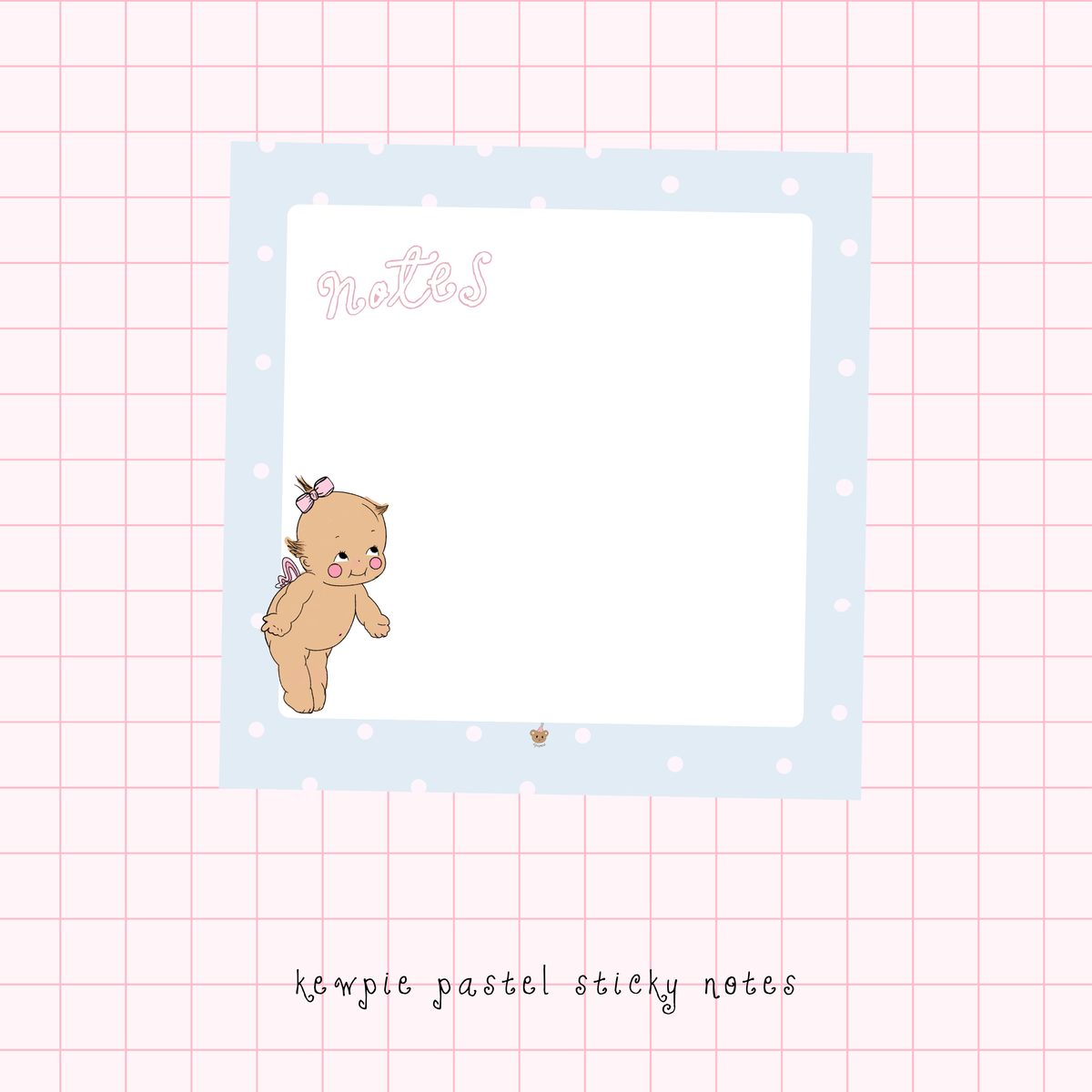 kewpie pastel sticky notes