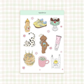 girly doodles sticker sheet