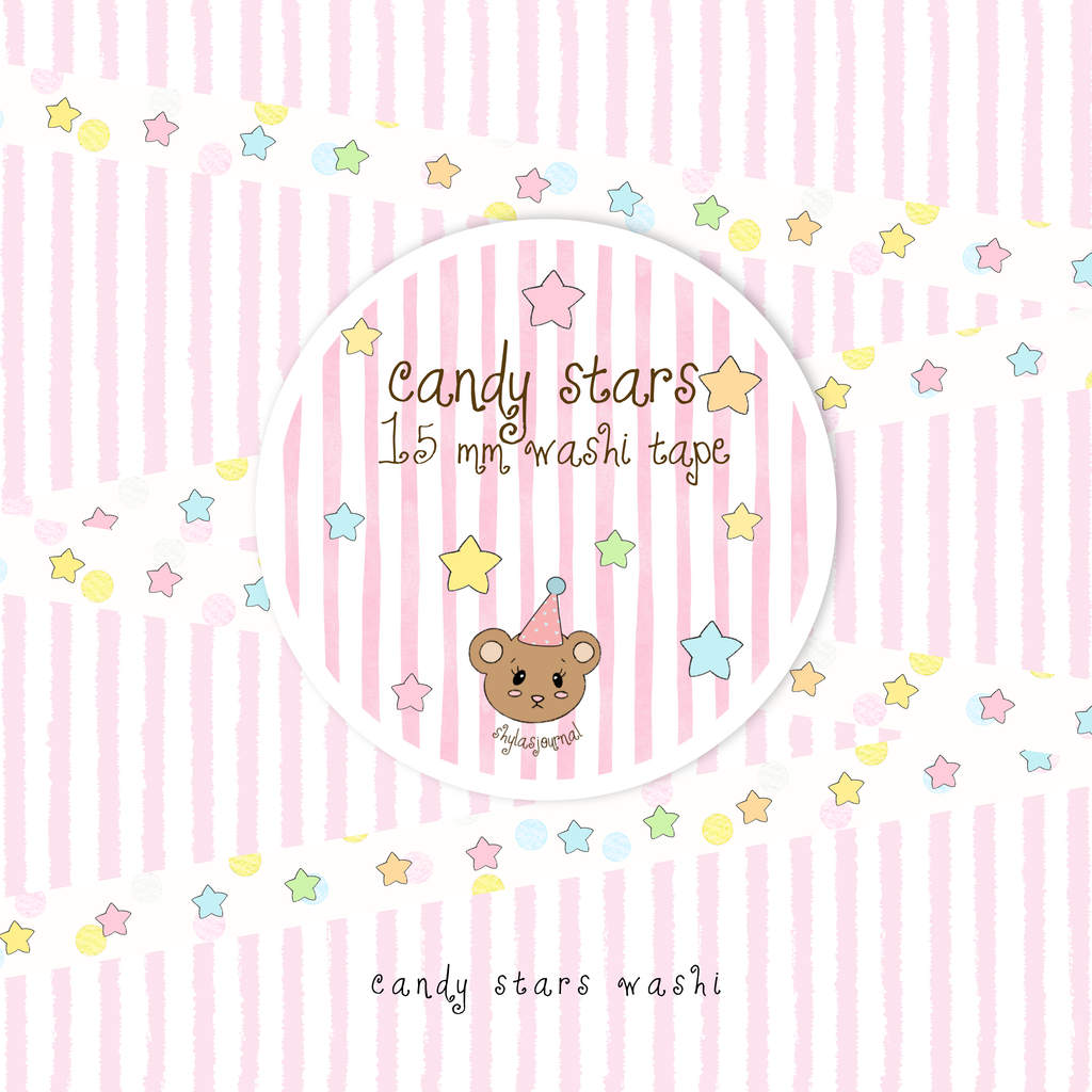 candy stars washi tape