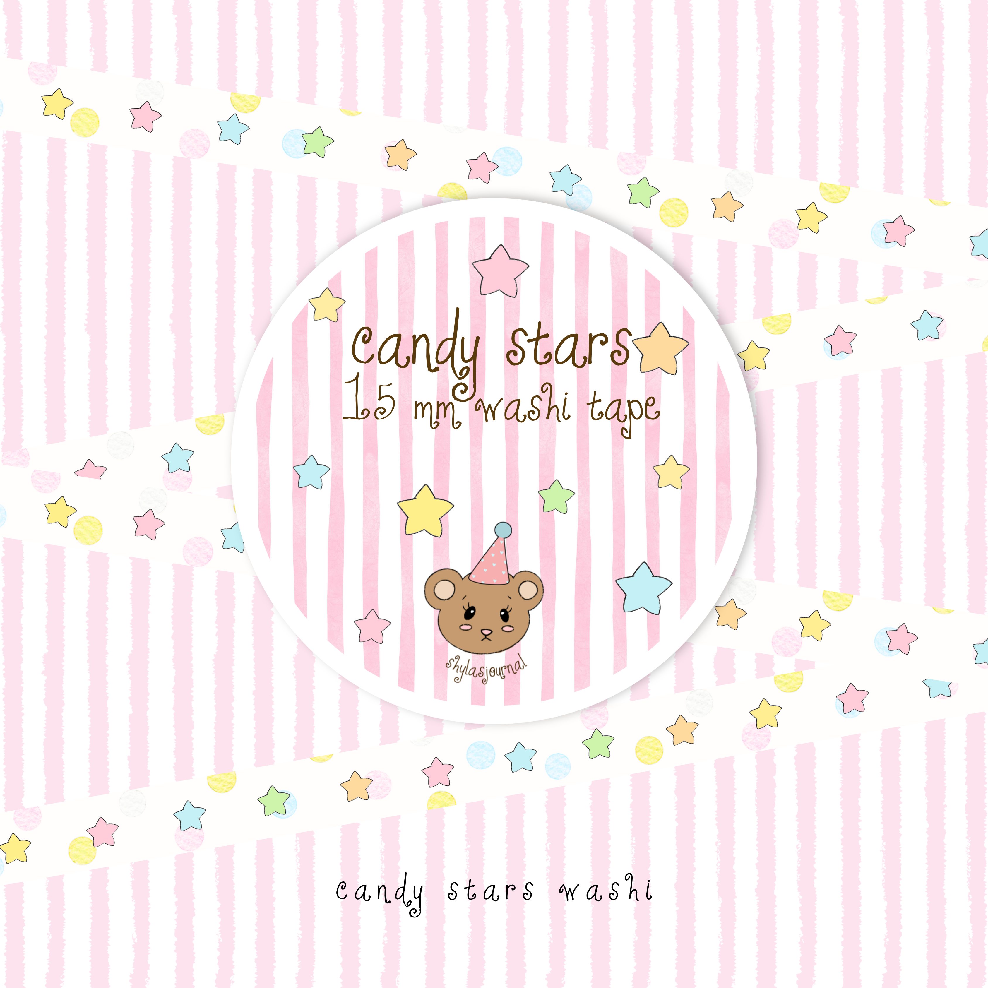 candy stars washi tape