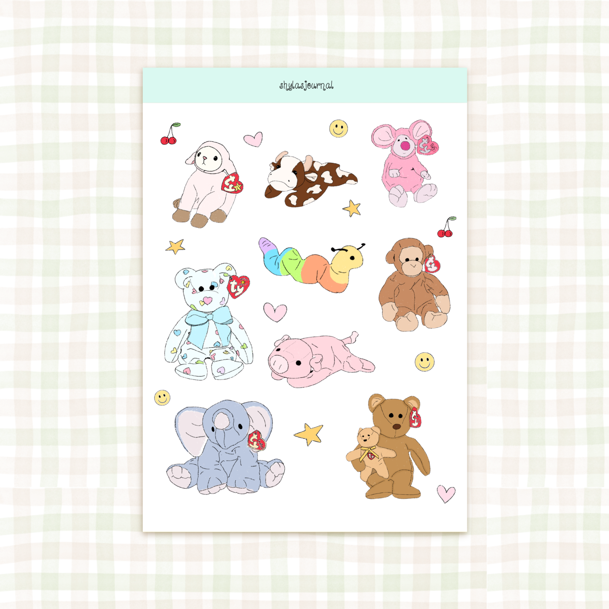 beanie weenies sticker sheet