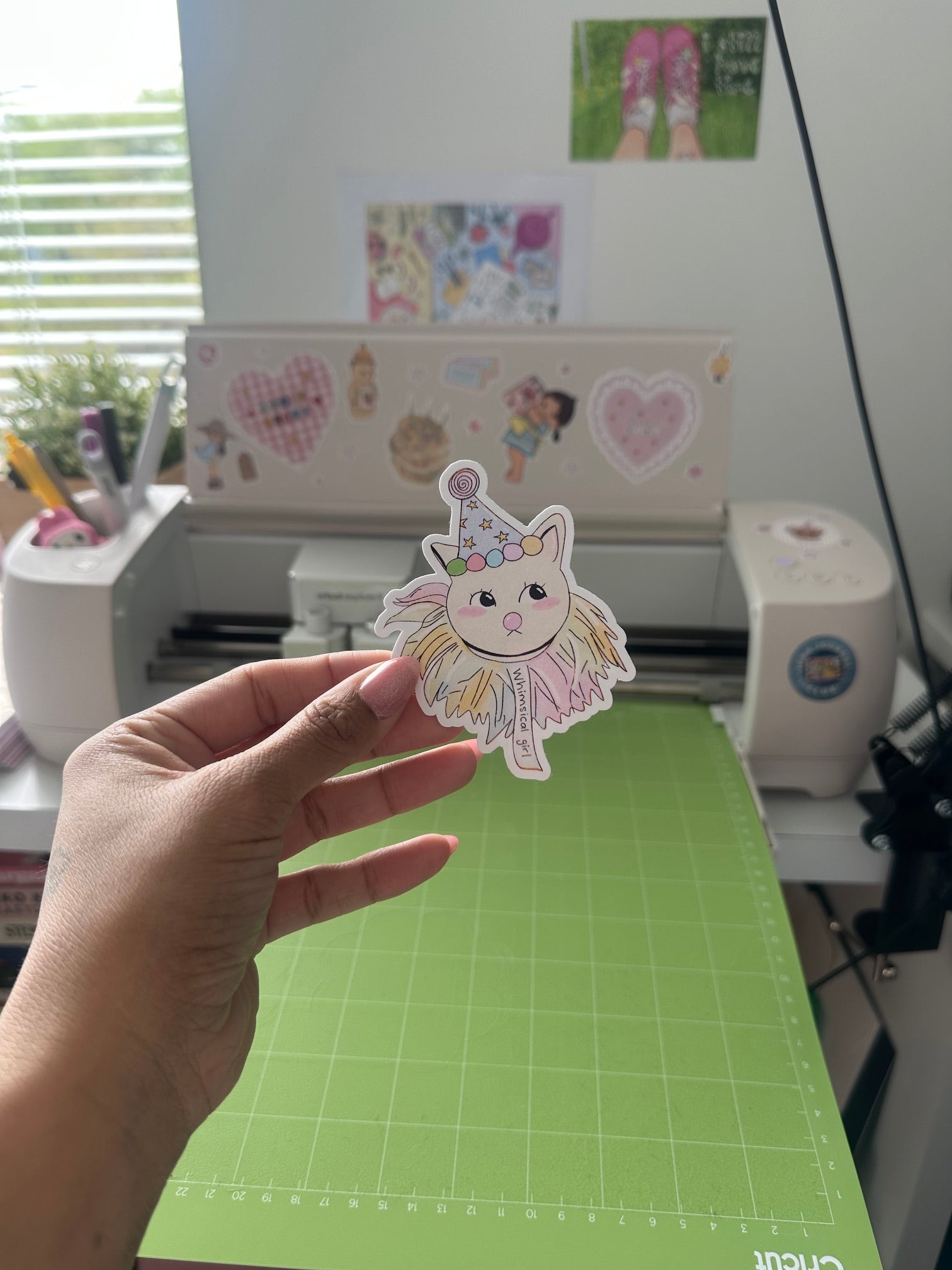 whimsical kitty sticker