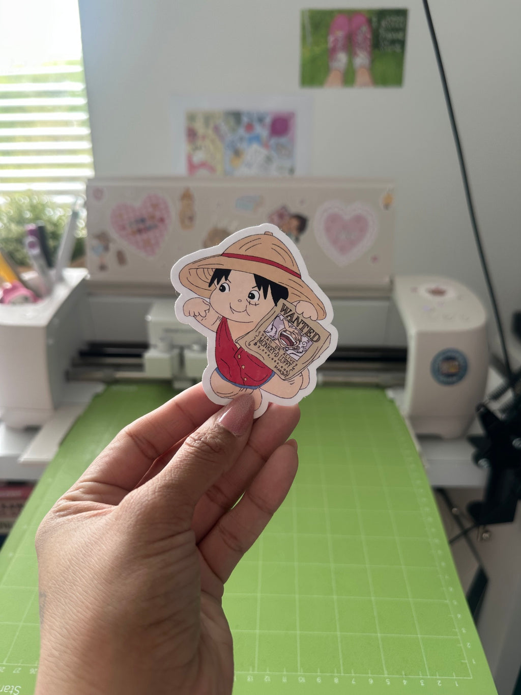 monkey d. luffy kewpie sticker