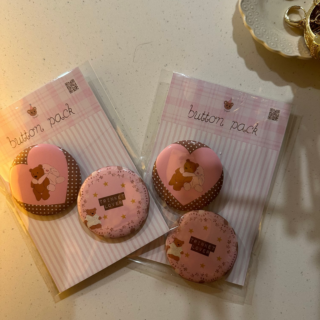 jellycat inspired button pin duo pack