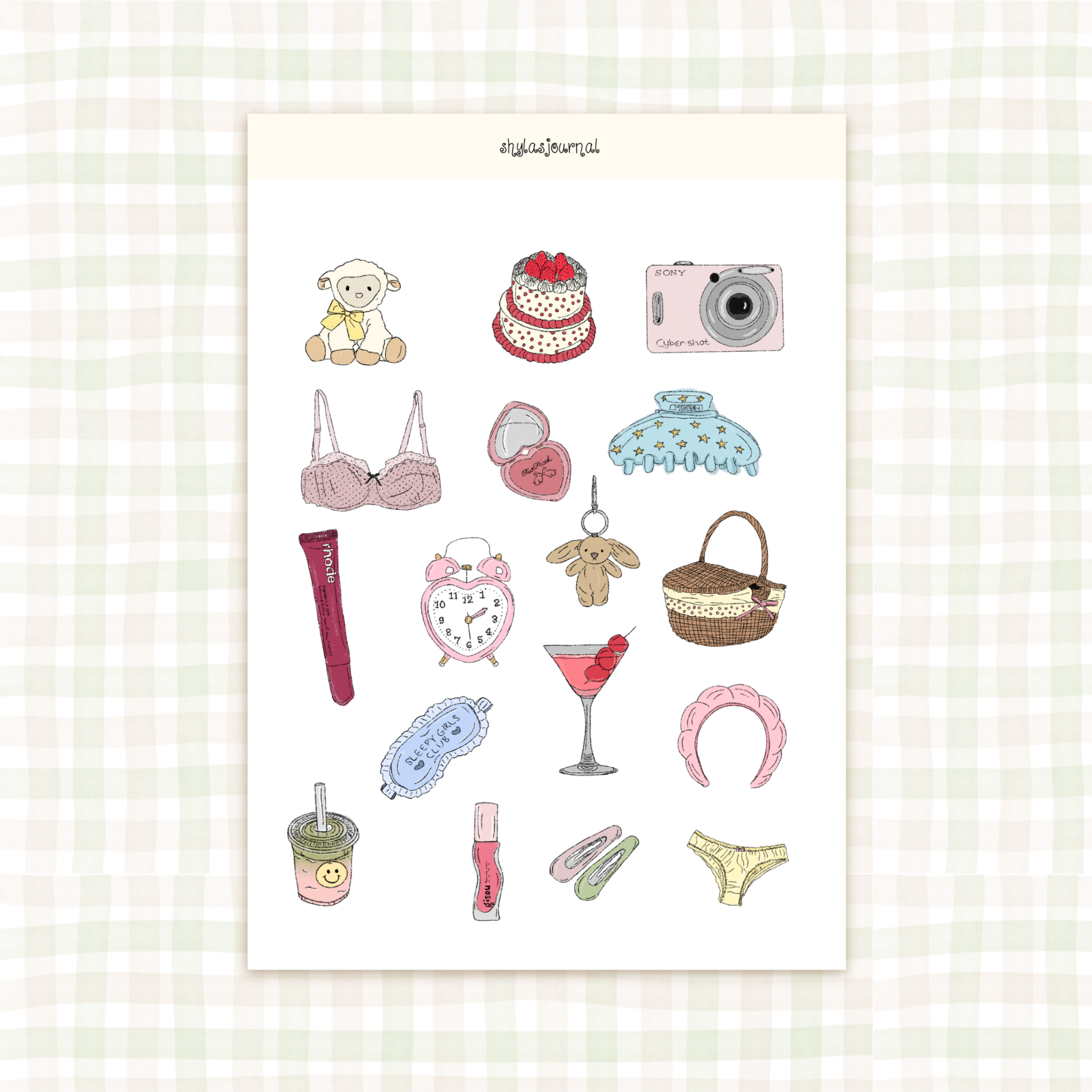 girlhood sticker sheet